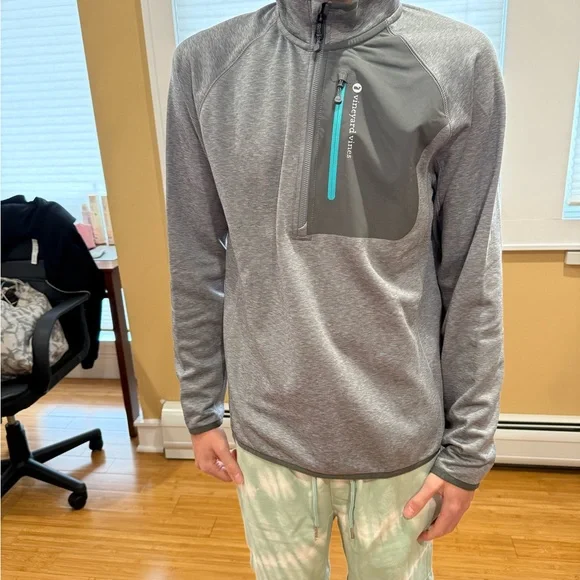 Grey Vineyard Vines Zip Up - Picture 2 of 5